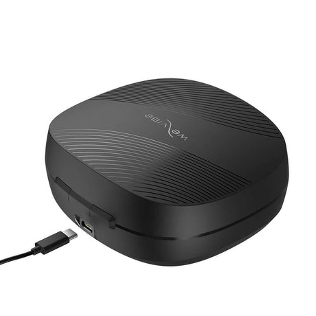 We-Vibe Chorus Pro Cosmic Purple charging case with USB-C connection for couples' vibrator.