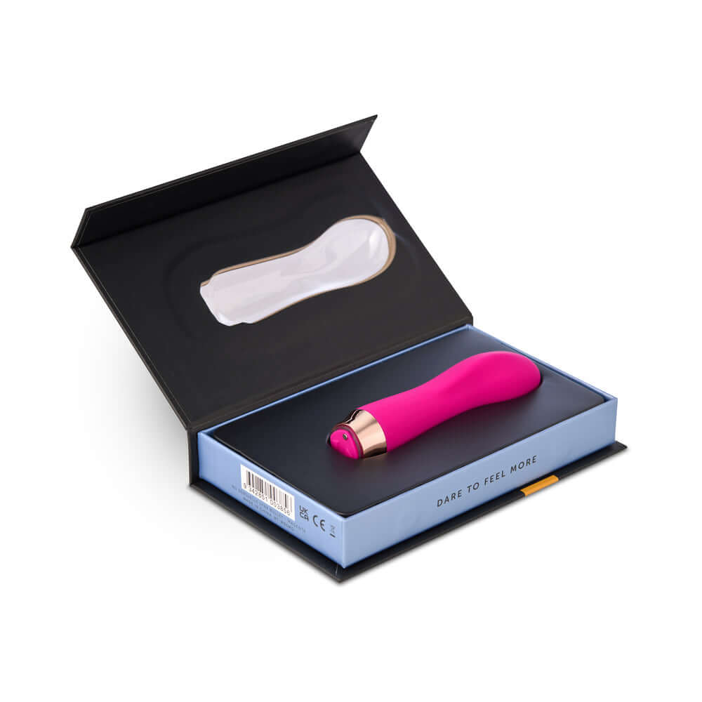 Nu Sensuelle Lynx Bullet with Nitro Motor Magenta in packaging, showcasing the sleek design and vibrant color.