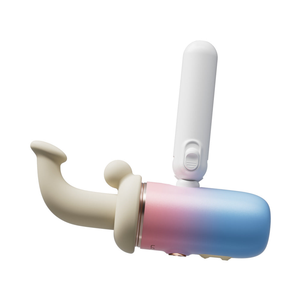 Lovense Spinel Thrusting Vibrating Dildo in a unique design with vibrant colors and multiple features.