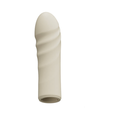 Lovense Spinel Thrusting Vibrating Dildo on a white background showcasing its smooth design and texture.