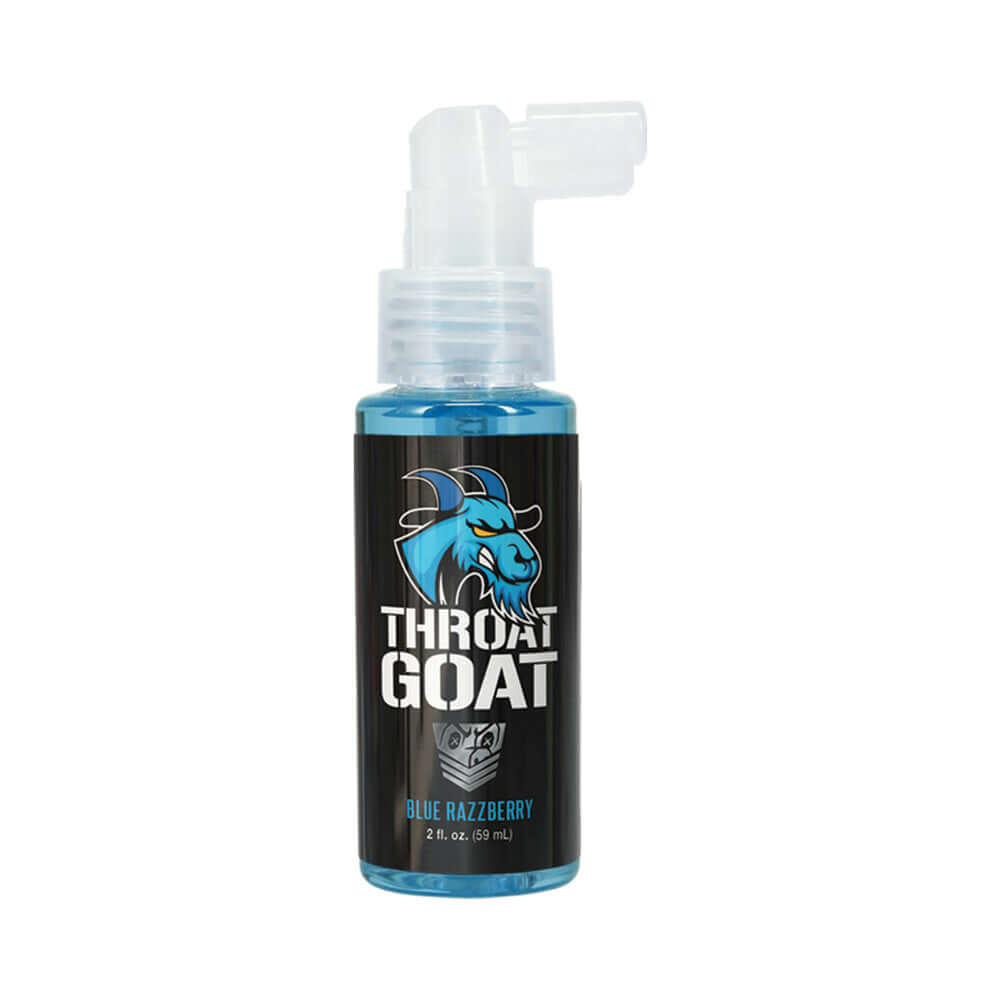 Fort Troff Throat Goat Blue Razzberry 2 Oz bottle with pump for enhanced oral pleasure.