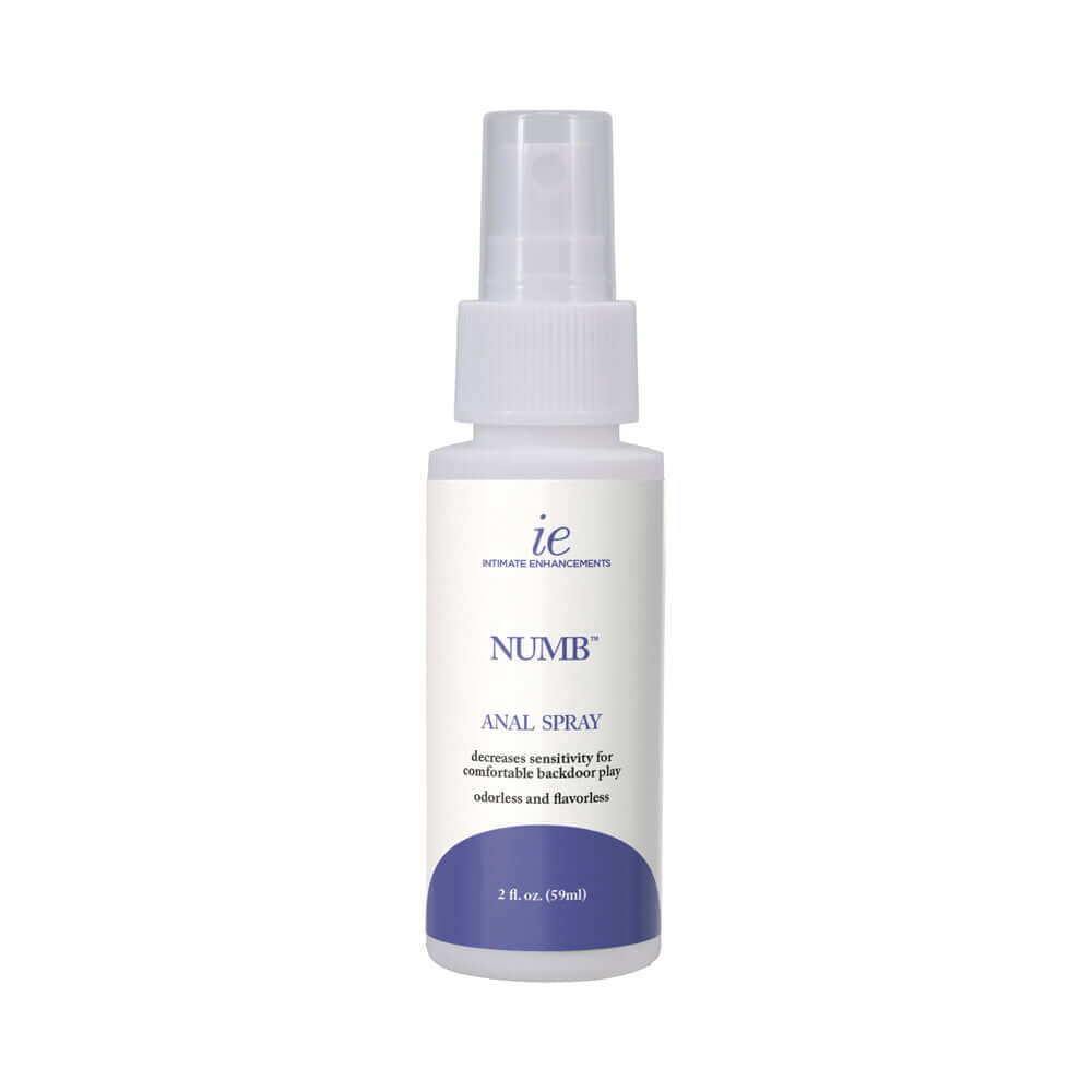 Intimate Enhancements Numb Anal Numbing Spray 2 Oz bottle for comfortable anal play.
