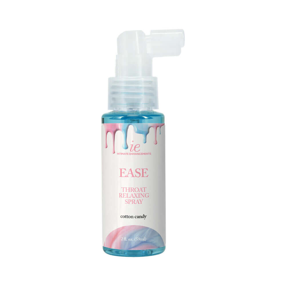 Ease Throat Relaxing Spray Cotton Candy 2 Oz bottle for smoother and more comfortable oral experiences.
