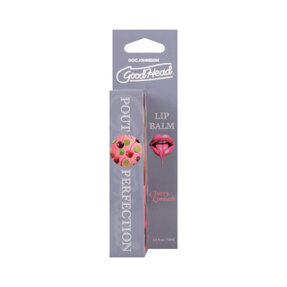 GoodHead Pout Perfection Lip Balm Cherry Limeade packaging showcasing moisturizing lip balm.