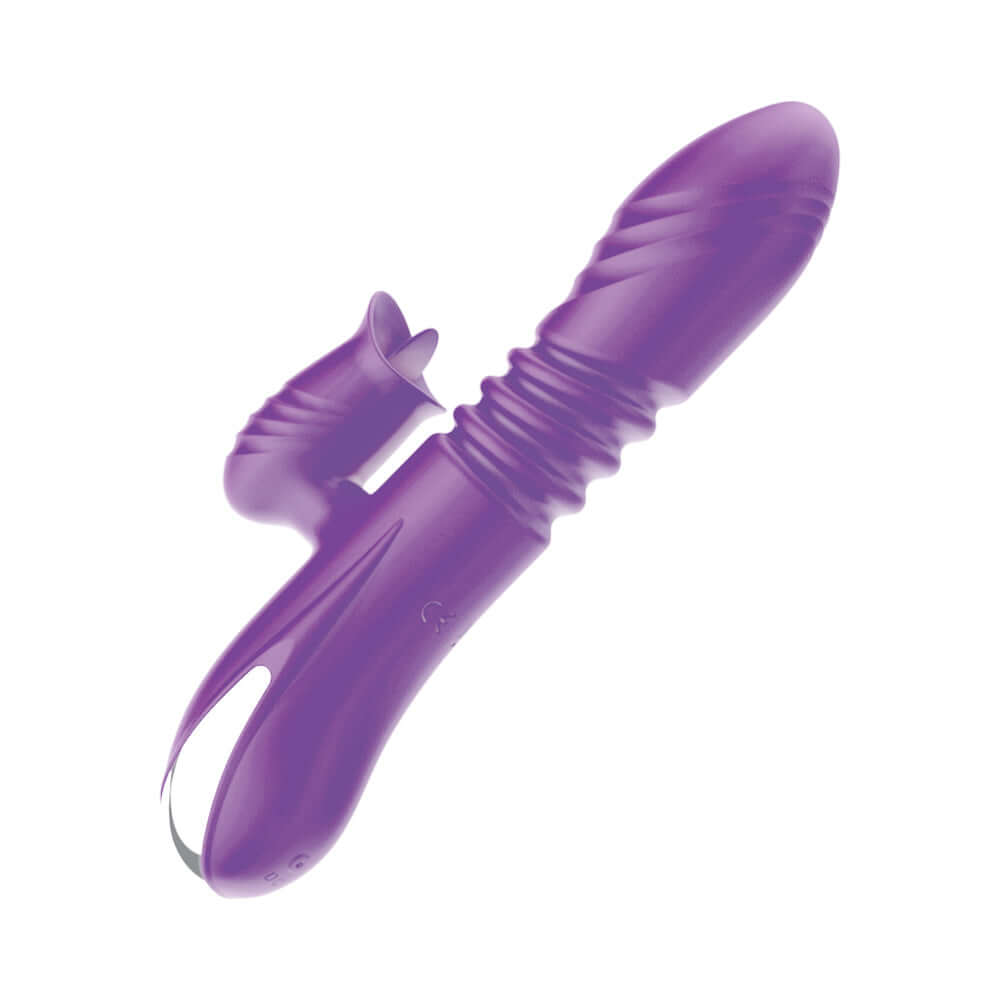 Intruder Heat Up Thruster Purple, a versatile purple dual-action stimulation toy with ribbed texture.