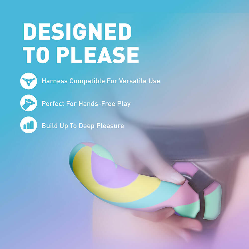 Avant Daydream Silicone Dildo designed to please, harness compatible for versatile use and offering hands-free play.