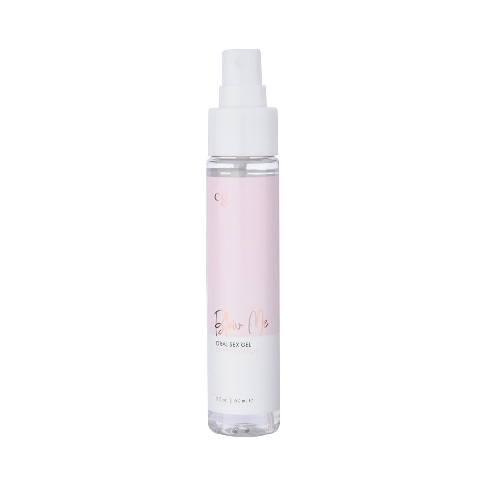 CG Blow Me Oral Sex Gel Cotton Candy 2 Oz in a sleek spray bottle for sweet pleasurable experiences.