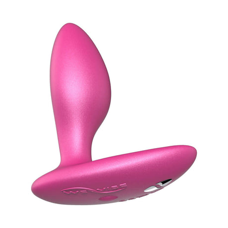 We-Vibe Ditto Plus Remote Control Vibrating Anal Plug Pink side view showcasing its sleek design.