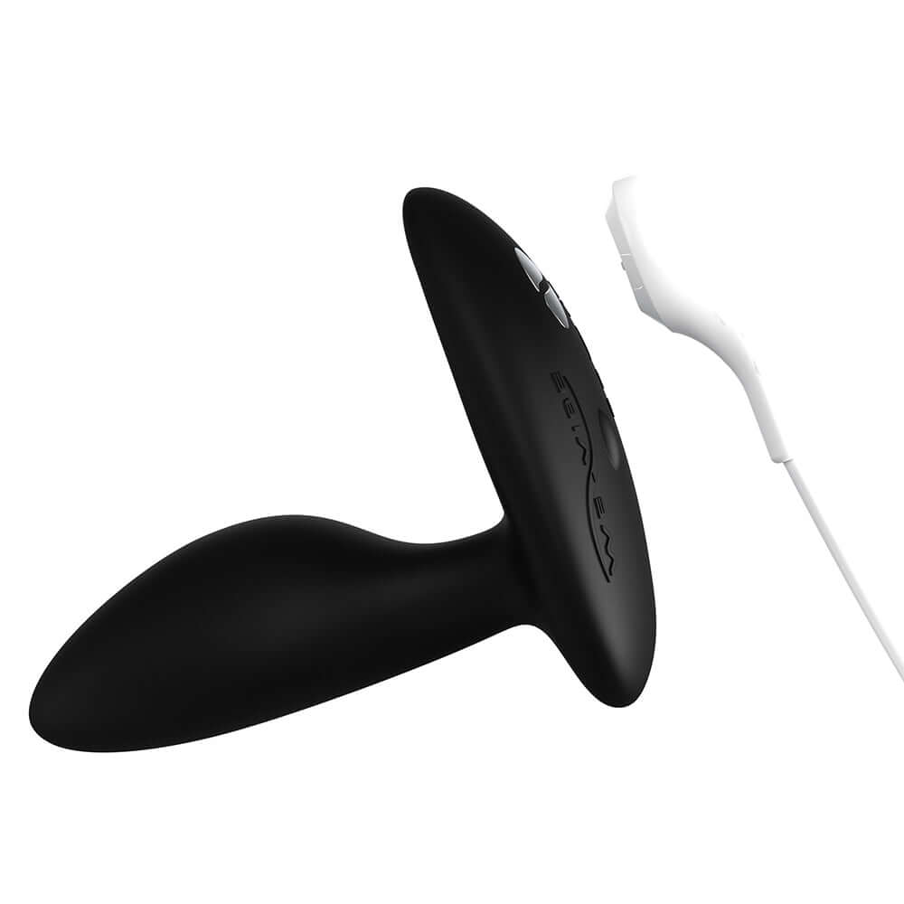 We-Vibe Ditto Plus Remote Control Vibrating Anal Plug Black with charging cable