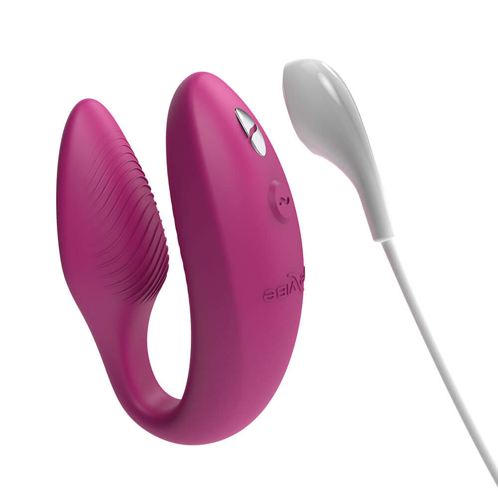 We-Vibe Sync 2 Remote Control Couples Vibrator Rose with remote control design for enhanced intimacy.