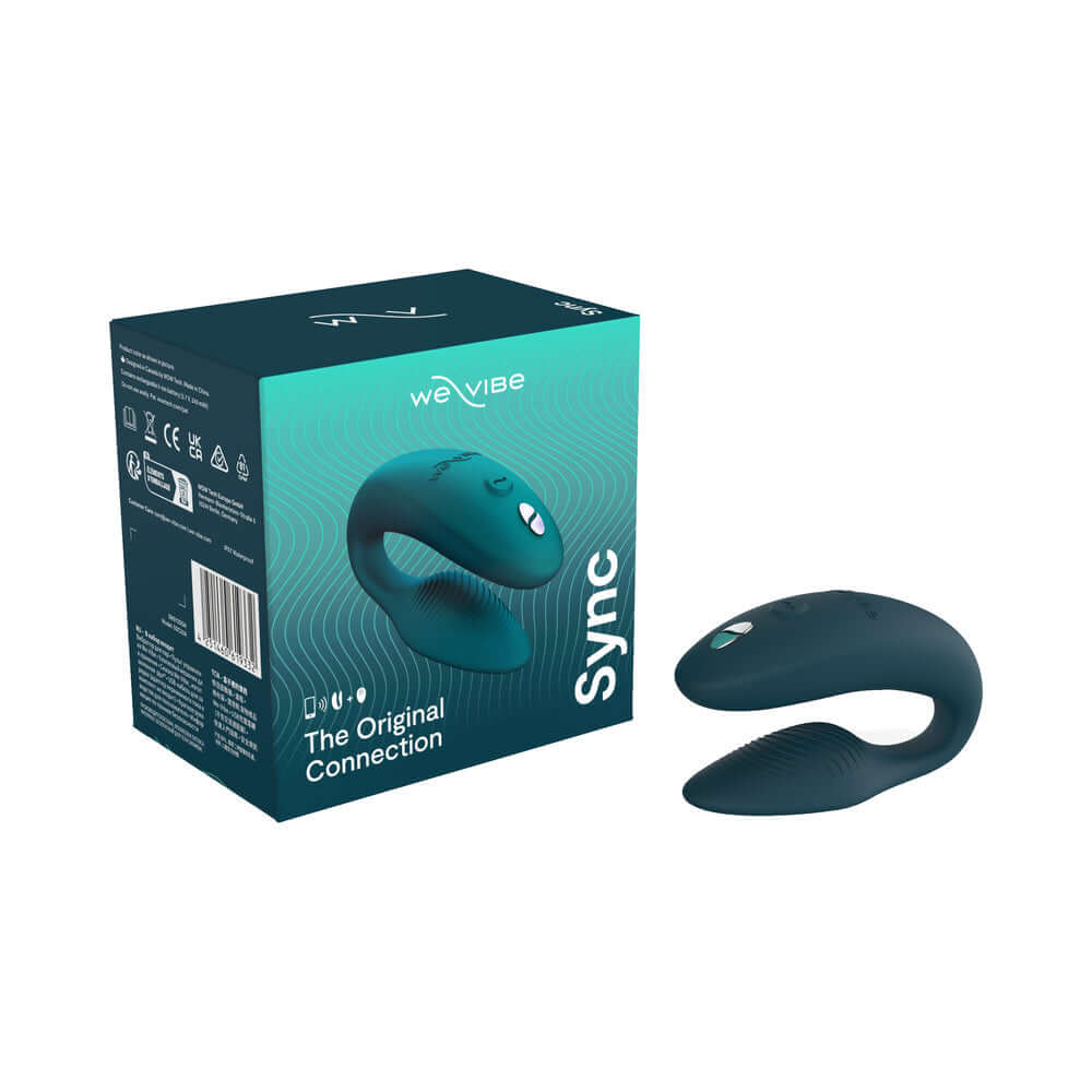 We-Vibe Sync 2 Remote Control Couples Vibrator Green Velvet in packaging