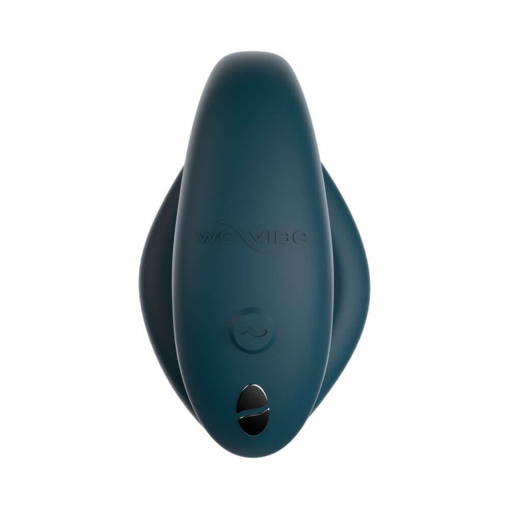 We-Vibe Sync O Remote Control Couples Vibrator Velvet Green top view design showcasing its ergonomic shape.