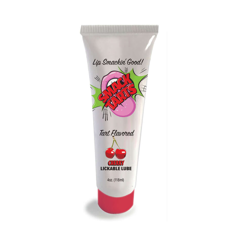 Smack Tarts Lickable Lube Sour Cherry 2 Oz tube with tart cherry flavor for intimate moments.