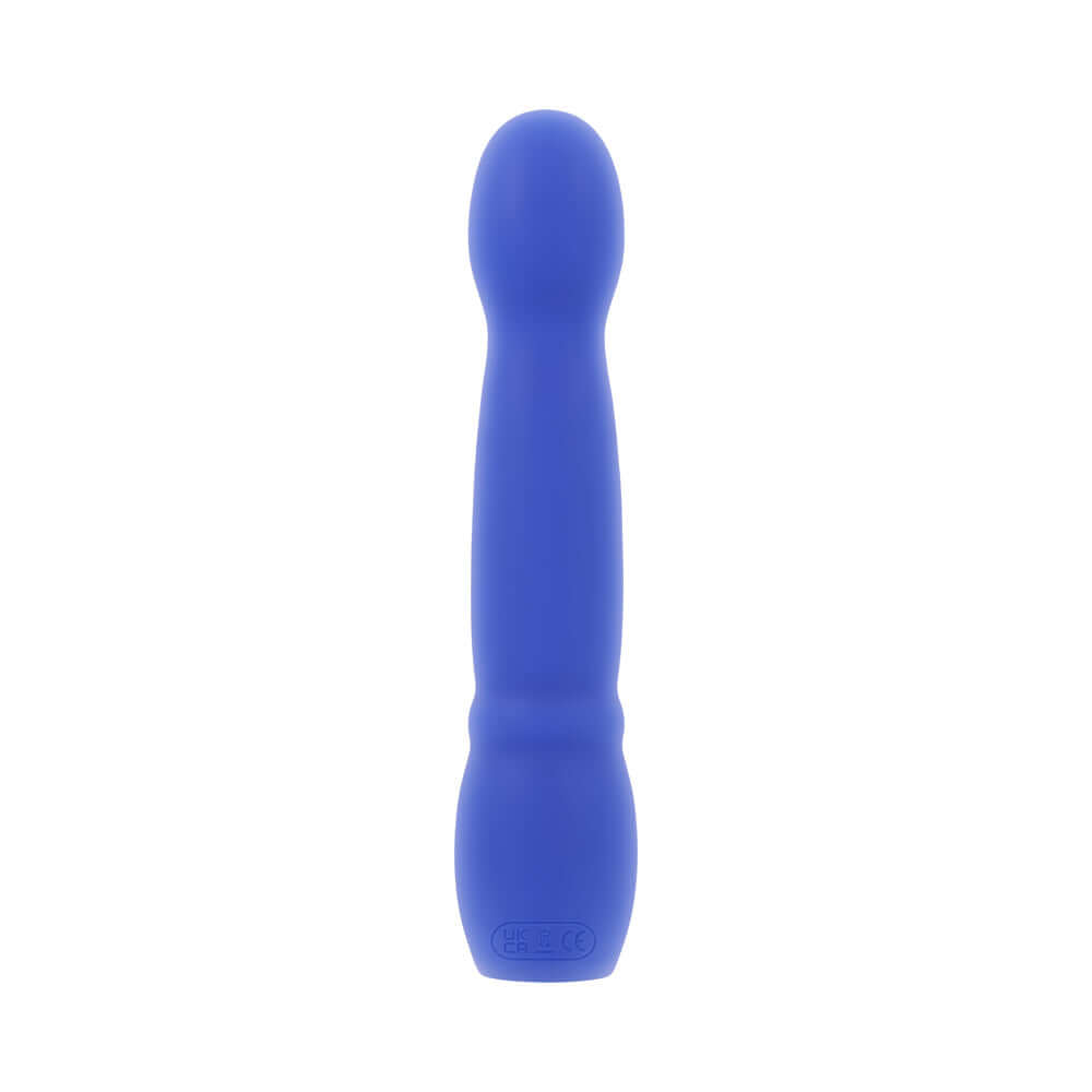 Evolved Disco Diva Blue Internal and Clitoral Stimulation vibrator in a vibrant blue color with a sleek design.