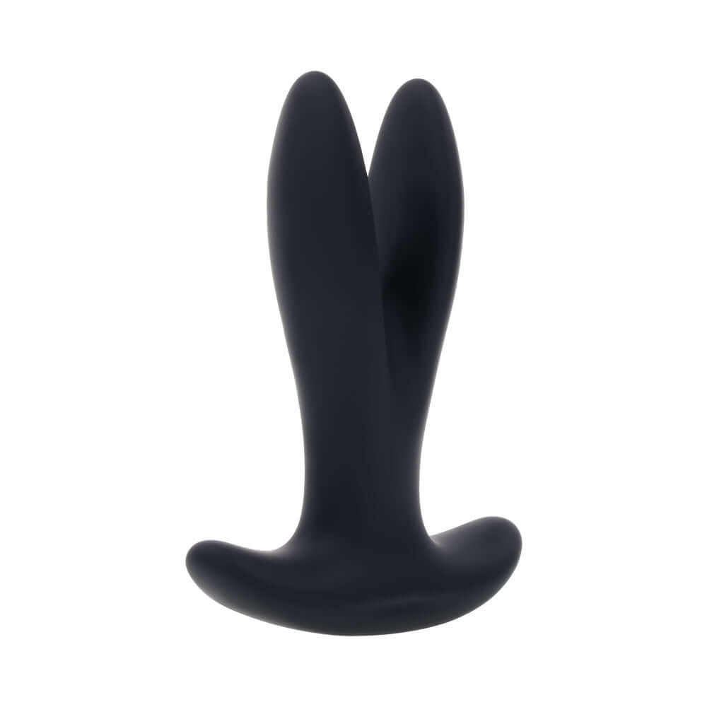 Gender X Spread The Love Prostate Massager Black showcasing its innovative design and dual vibrating fingers.