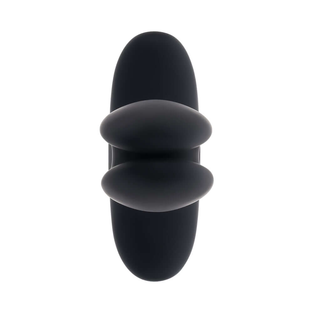 Gender X Spread The Love Prostate Massager Black features a sleek design with two vibrating fingers.