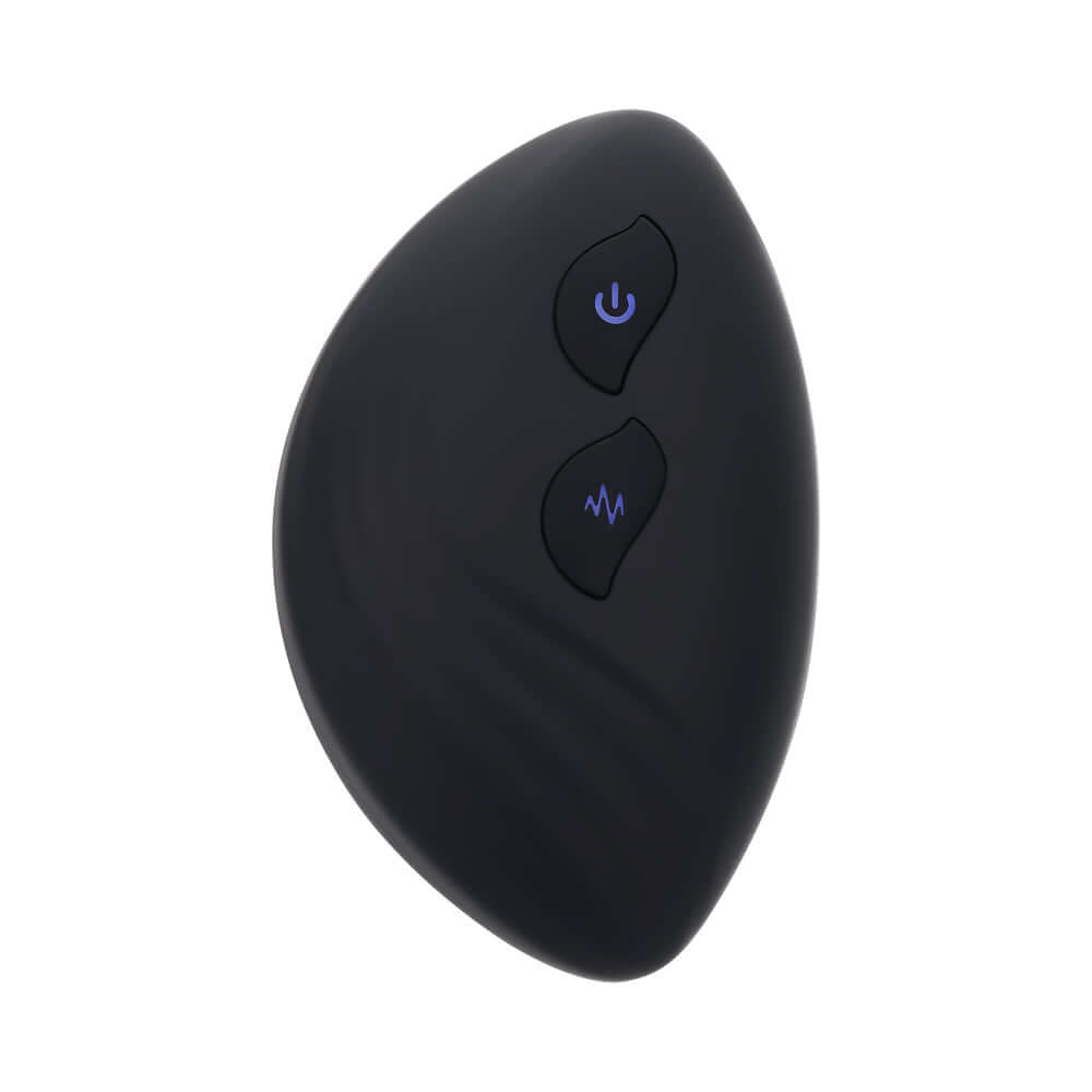 Gender X Spread The Love Prostate Massager Black ergonomic design with control buttons for enhanced pleasure.