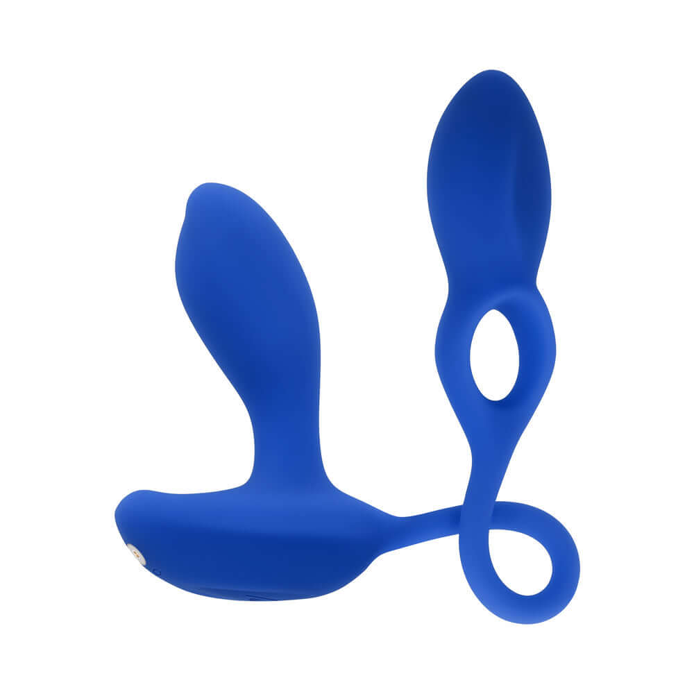 Gender X Back For More Prostate Massager Blue, dual-ended silicone vibrator for targeted stimulation.