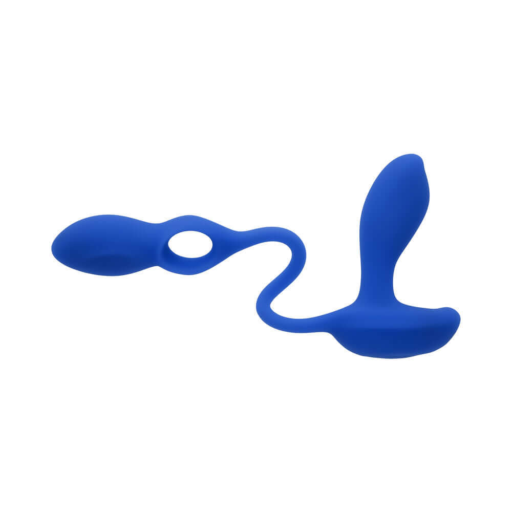 Gender X Back For More Prostate Massager Blue, a dual-ended silicone vibrator for targeted stimulation.