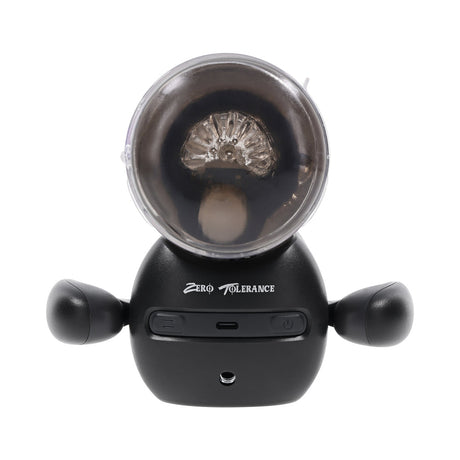 Zero Tolerance Hold Me Tight Stroker Black - heated vibrating stroker with interactive features and controls