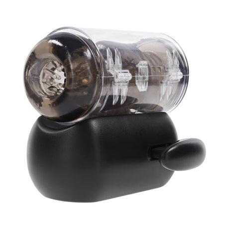 Zero Tolerance Hold Me Tight Stroker Black featuring a heated vibrating mechanism for ultimate pleasure.