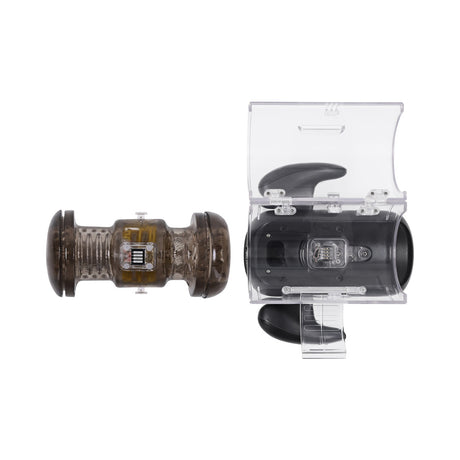 Zero Tolerance Hold Me Tight Stroker Black displayed with clear case, showcasing its advanced design and unique features.