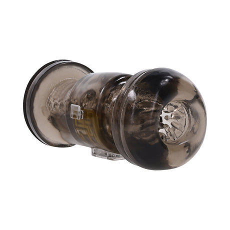 Zero Tolerance Hold Me Tight Stroker Black side view showing the advanced design and heating features.