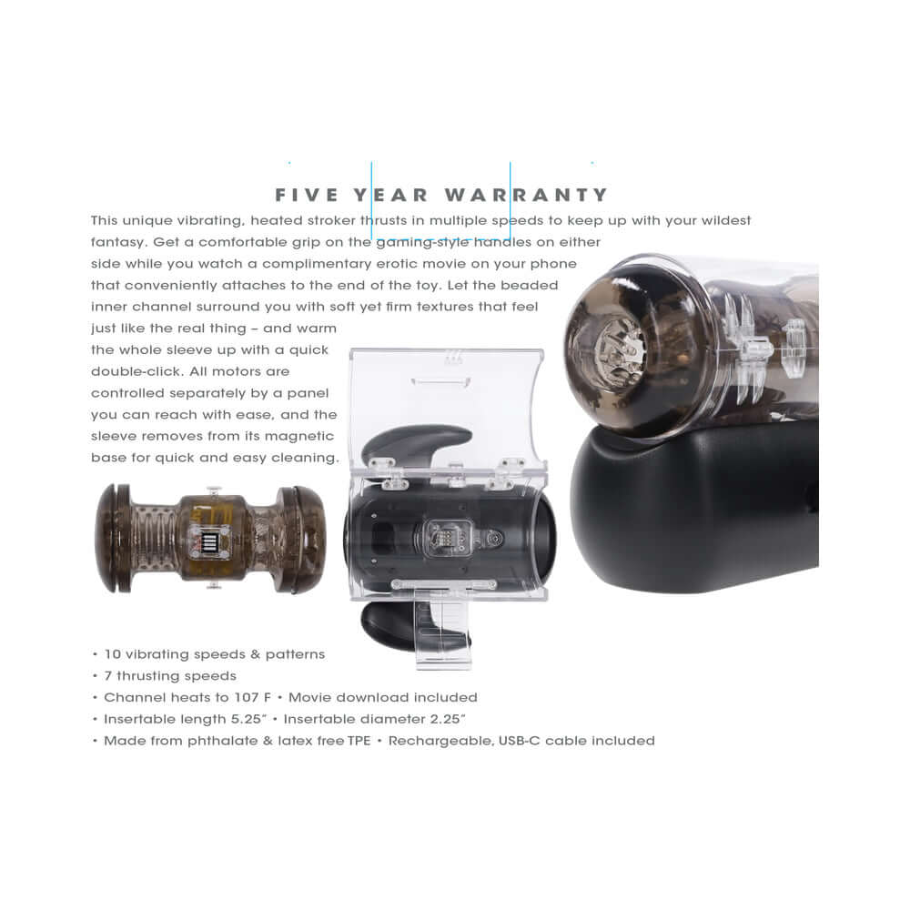 Zero Tolerance Hold Me Tight Stroker Black features heated vibrations and multiple thrusting speeds for ultimate pleasure.