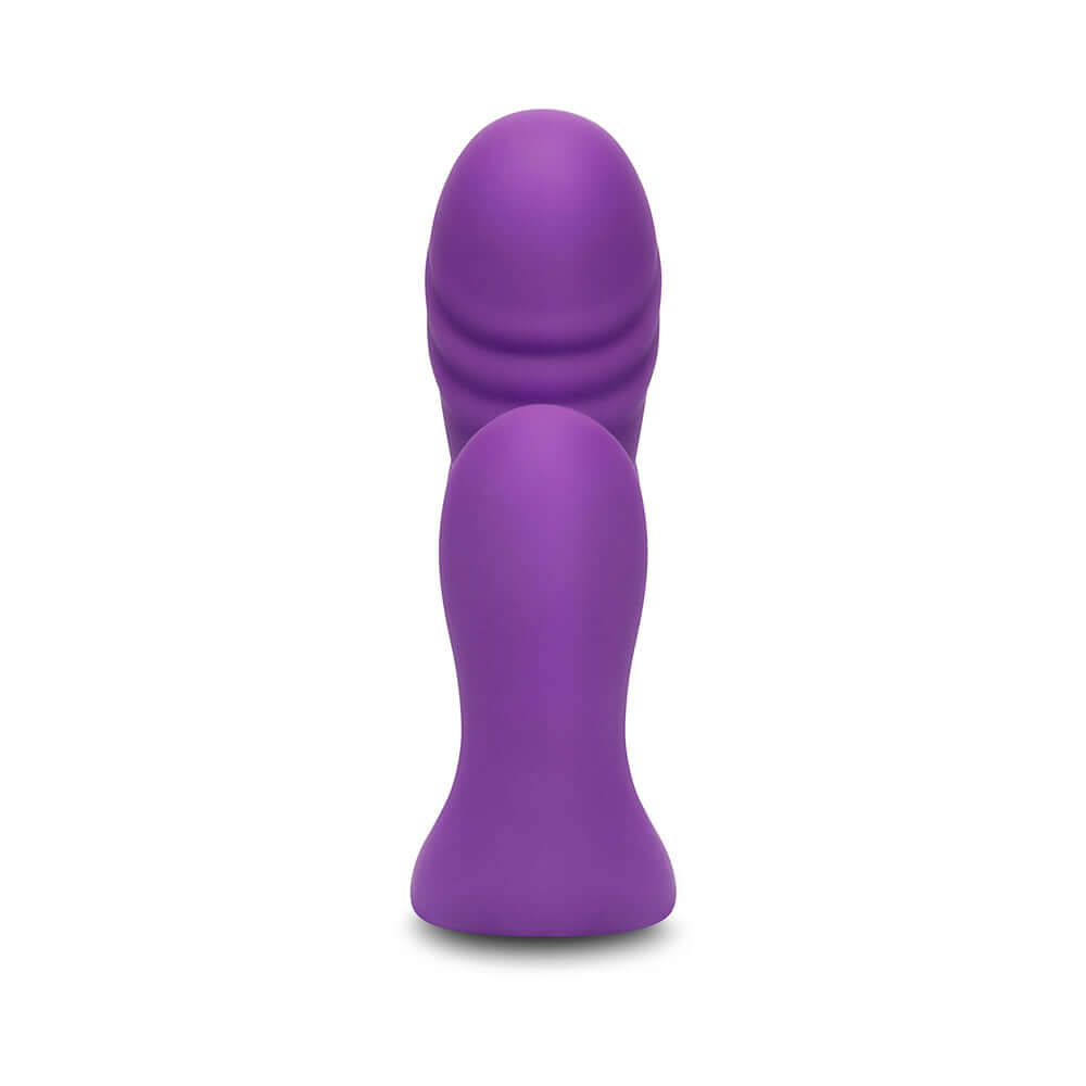 Together Blended Pleasure Remote Controlled Triple-Pronged Vibrator in vibrant purple design.