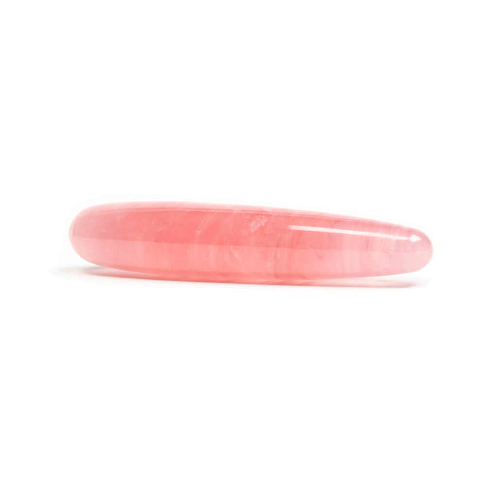 Chakrubs Heart Slim Rose Quartz Wand elegantly shaped rose quartz pleasure tool for self-love and healing.