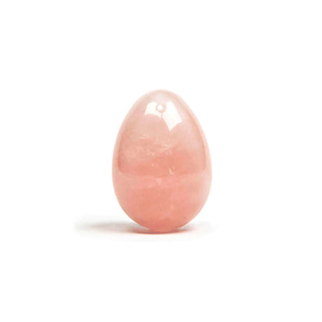 Chakrubs Heart Yoni Egg Rose Quartz drilled - hand-carved rose quartz crystal egg for self-love and healing.