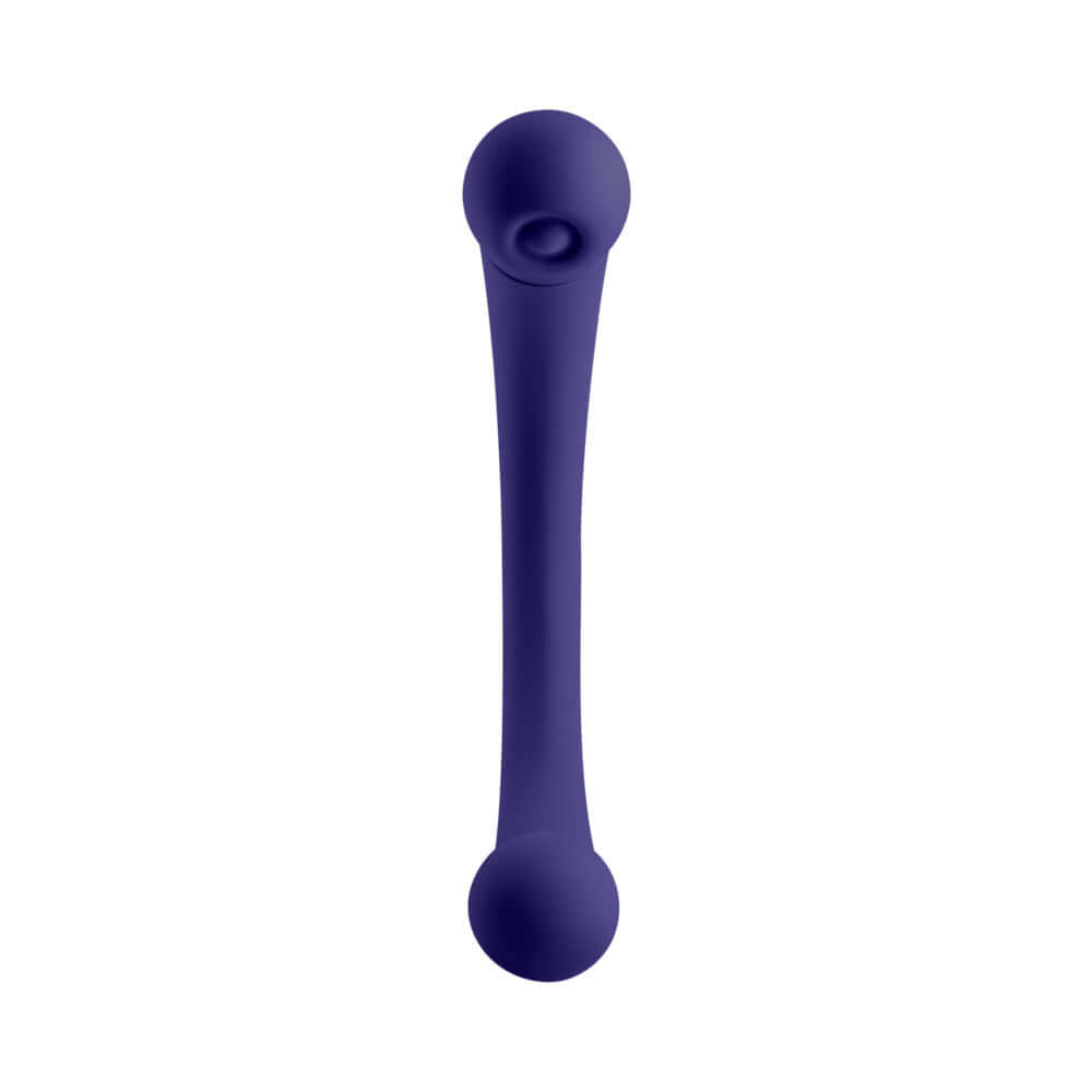 FemmeFunn Dual Stimulating Arc Vibrator Aluna Dark Purple, premium dual-ended sex toy for enhanced pleasure.