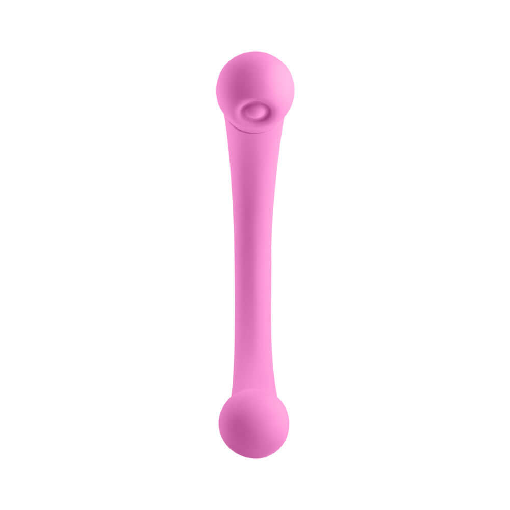 FemmeFunn Dual Stimulating Arc Vibrator Aluna Pink, a premium dual-ended pleasure device for versatile stimulation.