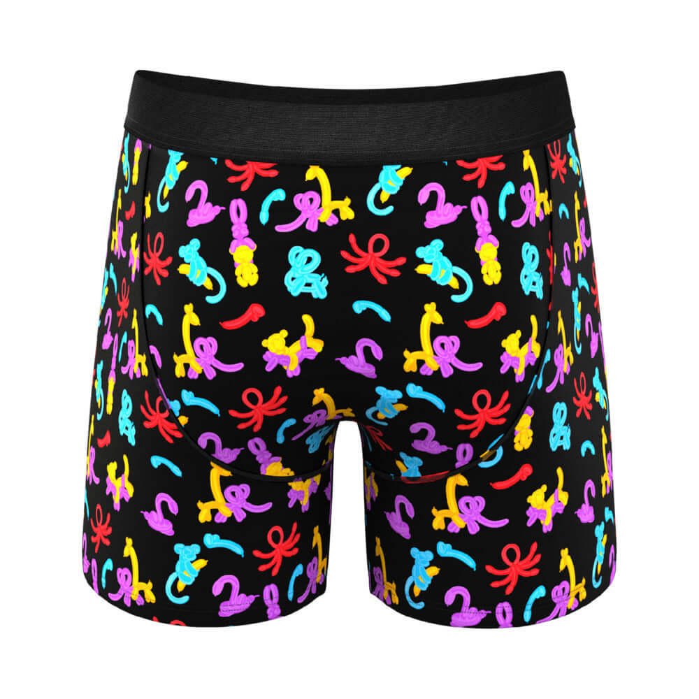 Shinesty The Knot Tonights Balloon Pouch Underwear with Fly L featuring vibrant balloon pattern design.