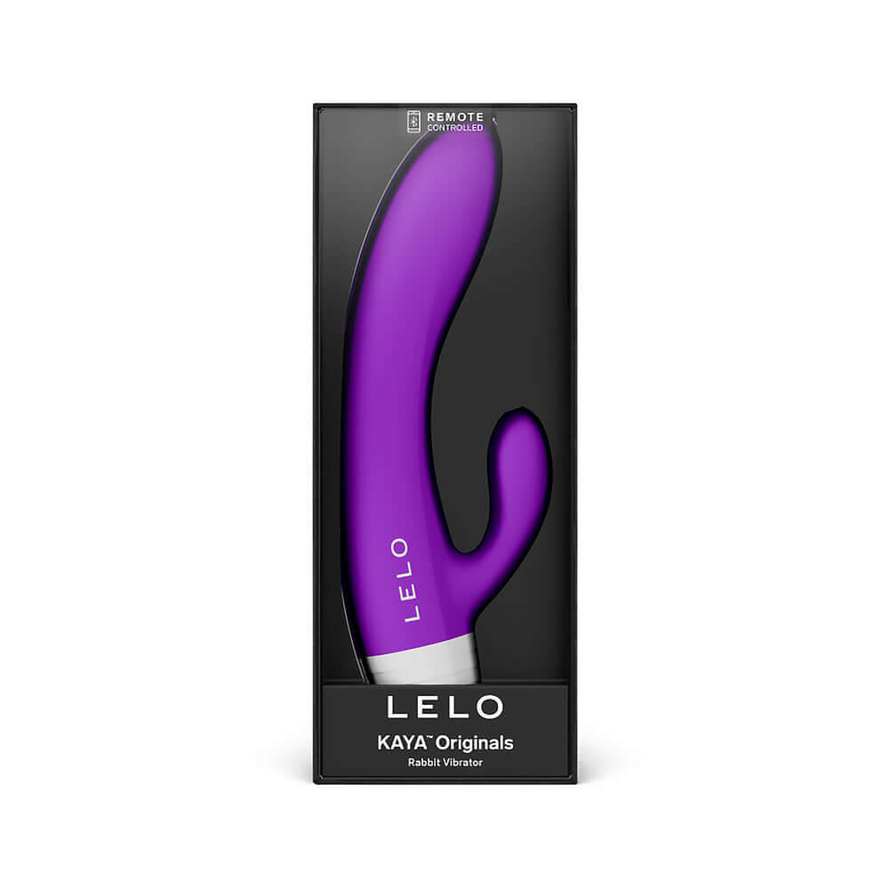 LELO KAYA Originals Rabbit Vibrator in sleek packaging showcasing its elegant design and dual-stimulation features.