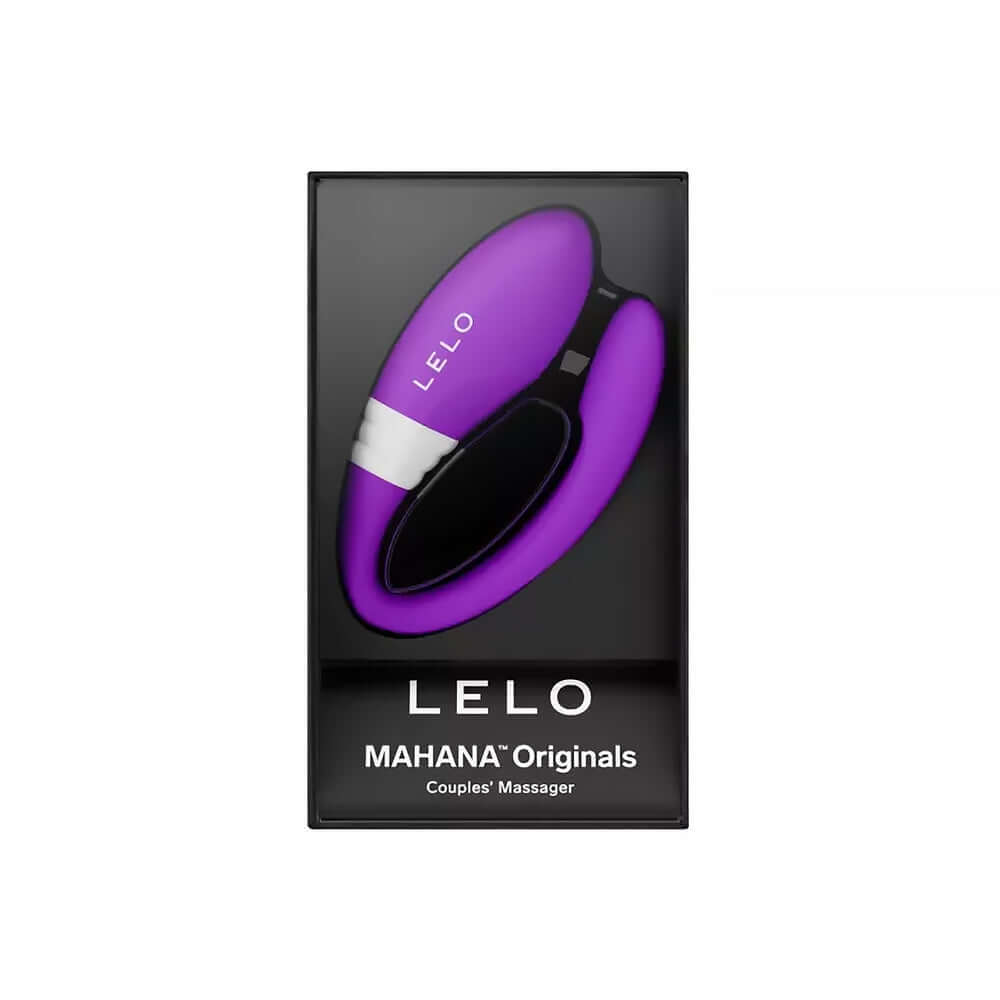 LELO MAHANA Originals Couples Massager packaging showcasing its purple design for enhanced intimacy and pleasure.