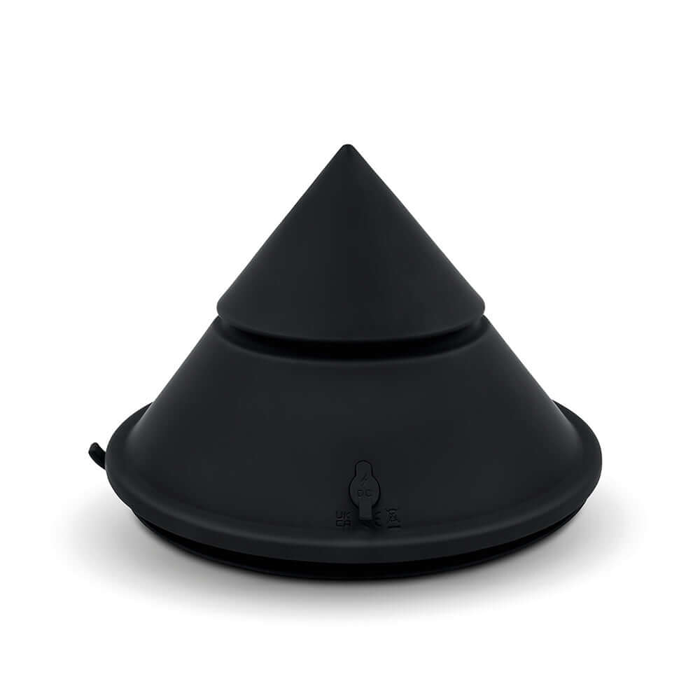 Cowgirl Cone Premium Sex Machine with App and Remote Control, sleek black silicone design for versatile pleasure.