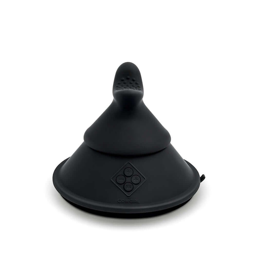 Cowgirl Cone Premium Sex Machine with App and Remote Control - ergonomic design in sleek black silicone.
