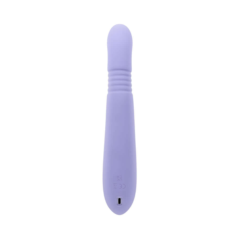Evolved Pep Talk G-spot Clitoral Vibrator in soft purple color with sensual design for pleasure.