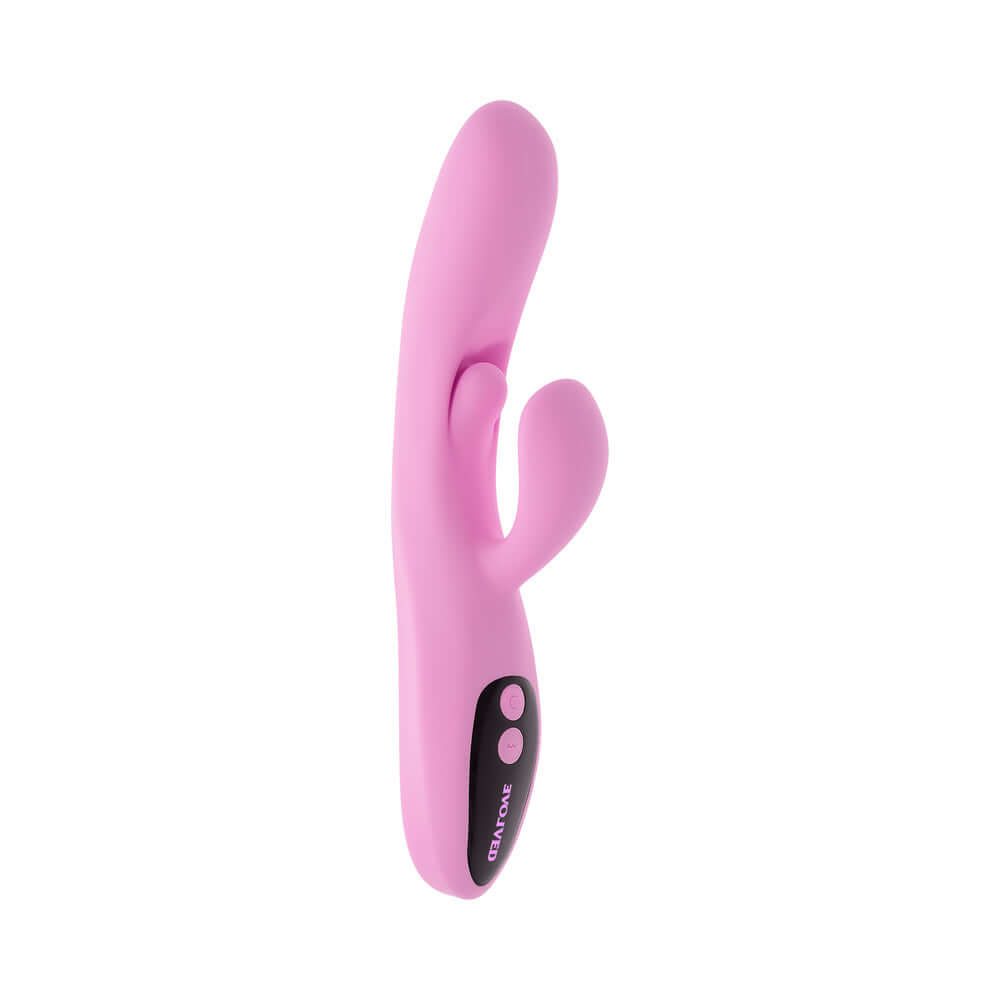 Evolved Push the Button G-spot Clitoral Stimulation in pink, designed for precision-targeted pleasure and internal stimulation.