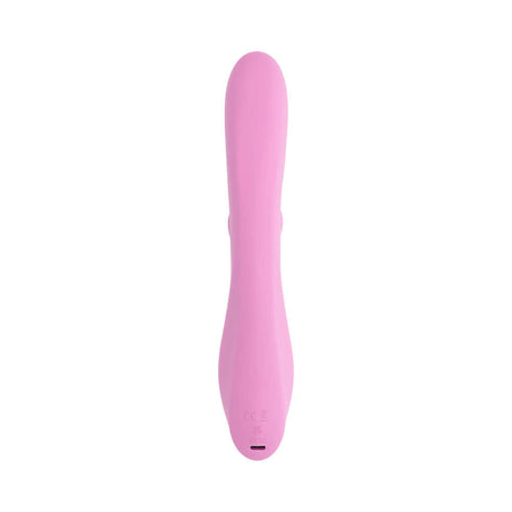 Evolved Push the Button G-spot Clitoral Stimulation pink vibrator for precise pleasure.