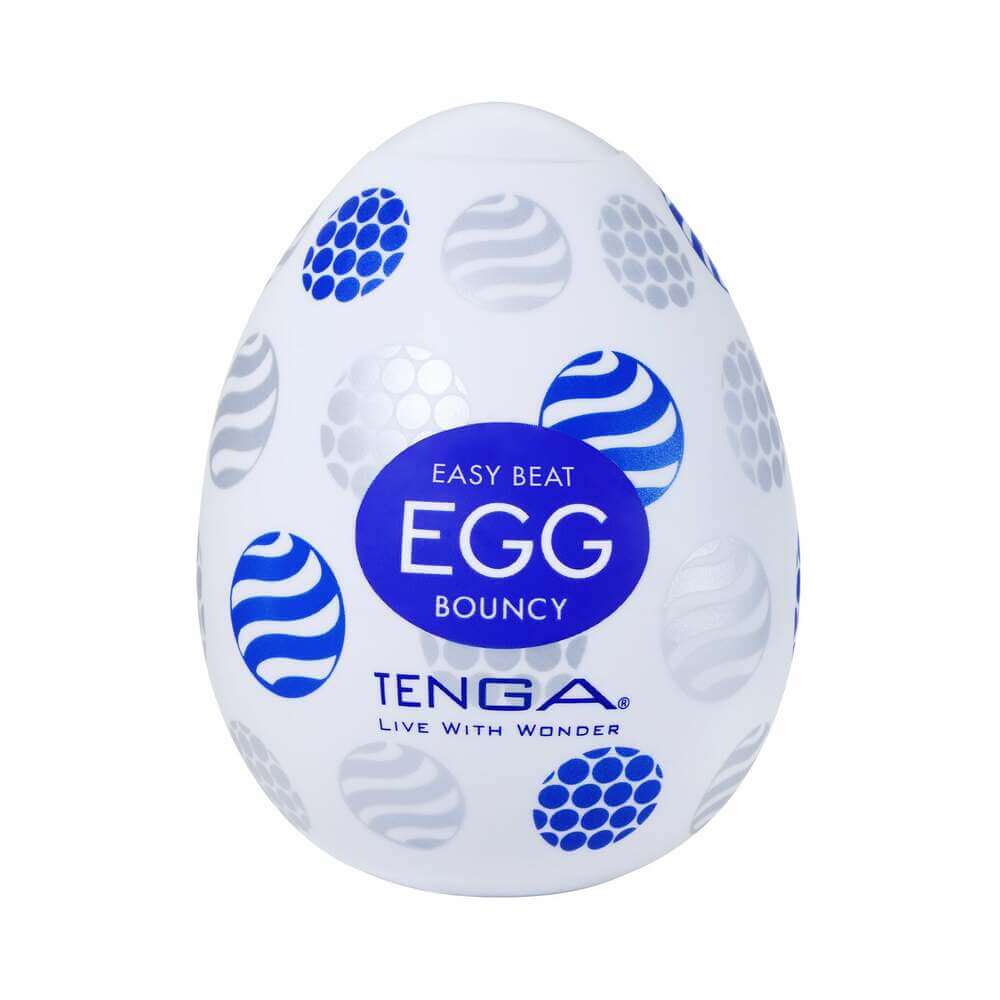 Tenga Egg Bouncy Stroker, a compact and discreet stroker designed for playful, bouncing sensations.