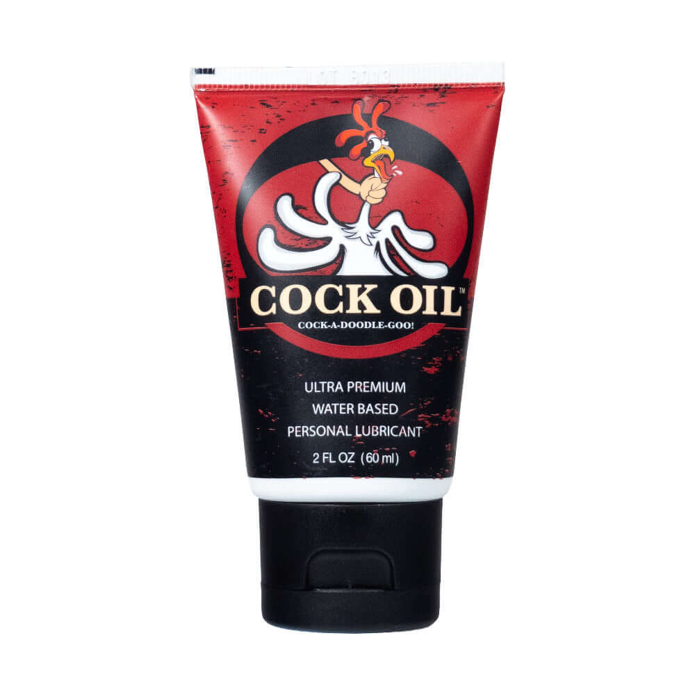 Cock Oil Water-based Lubricant Squeeze Tube 2 Oz featuring ultra premium formula in a travel-friendly packaging.