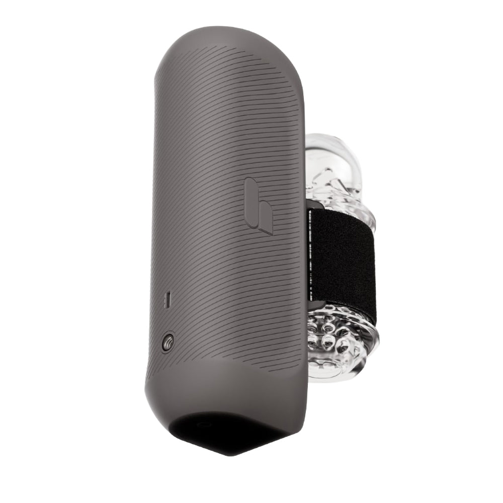 The Handy 2 Automatic Hands-Free Stroker showing its sleek design and clear stroking chamber.