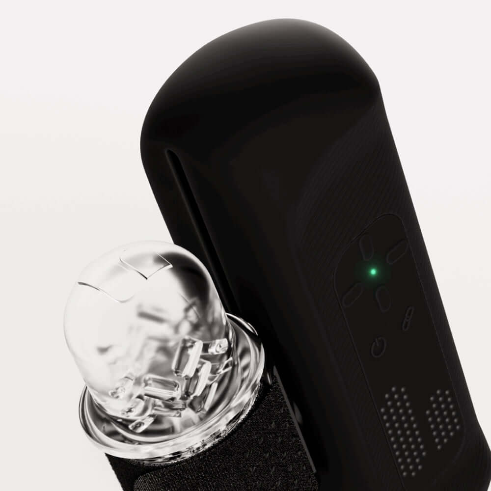 Close-up of The Handy 2 Pro Interactive Automatic Stroker, showcasing its motorized stroking feature and sleek design.