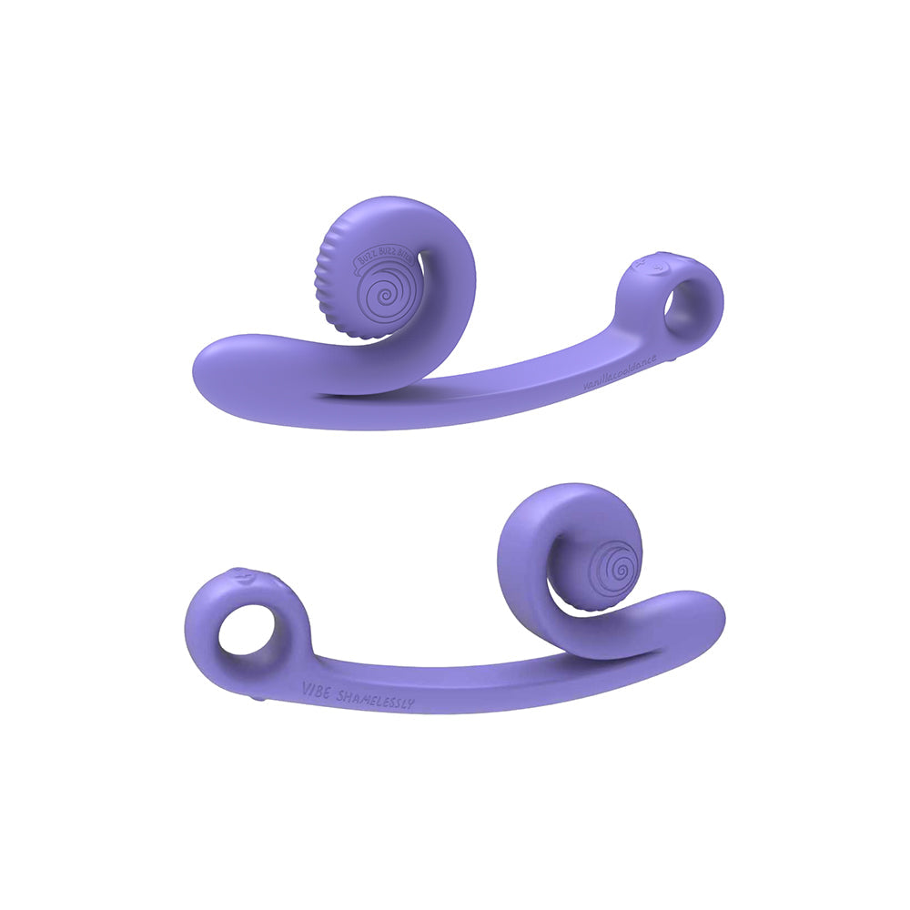 SVibe Snail Curve Vibrator Special Edition Periwinkle ergonomic dual-stimulation toy in bold periwinkle color.