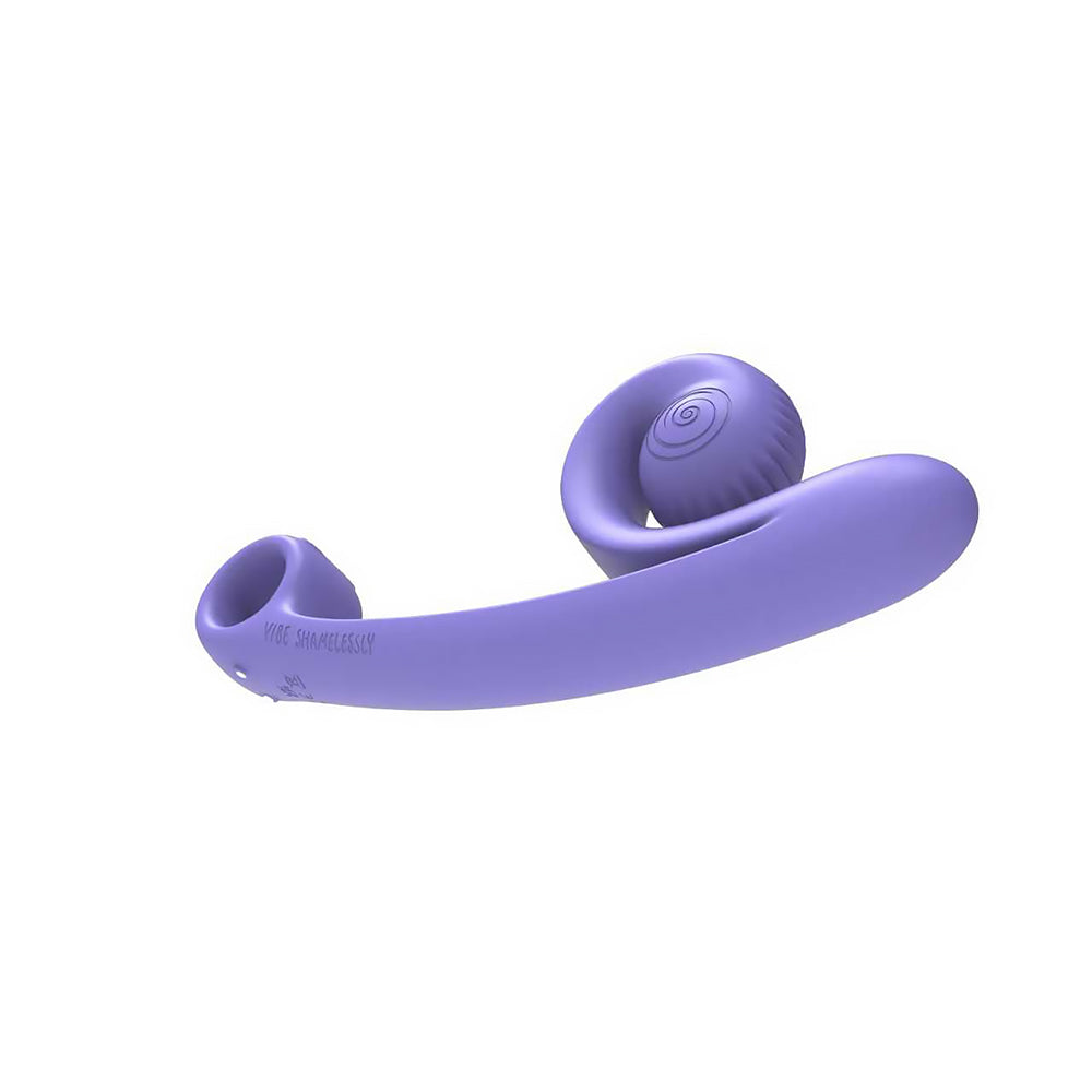 SVibe Snail Curve Vibrator Special Edition Periwinkle ergonomic dual-stimulation toy in periwinkle color.