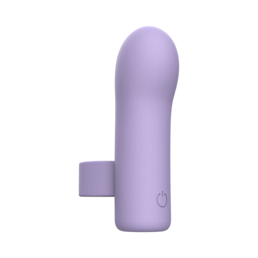 Adam & Eve Lust Loop Bullet Finger Vibe in purple, compact design for hands-free stimulation.