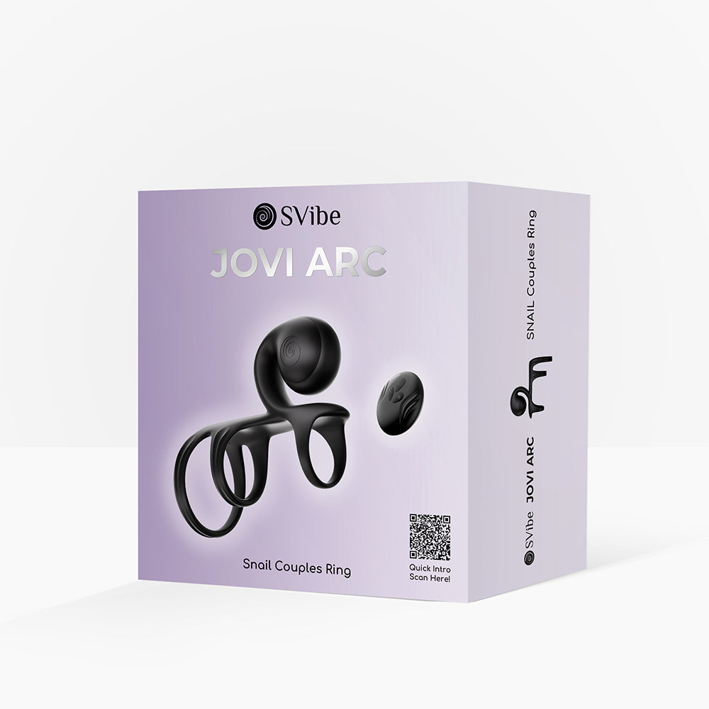 Svibe Snail Jovi Arc Couples Ring Vibrator Noir Haze product packaging display on a white background