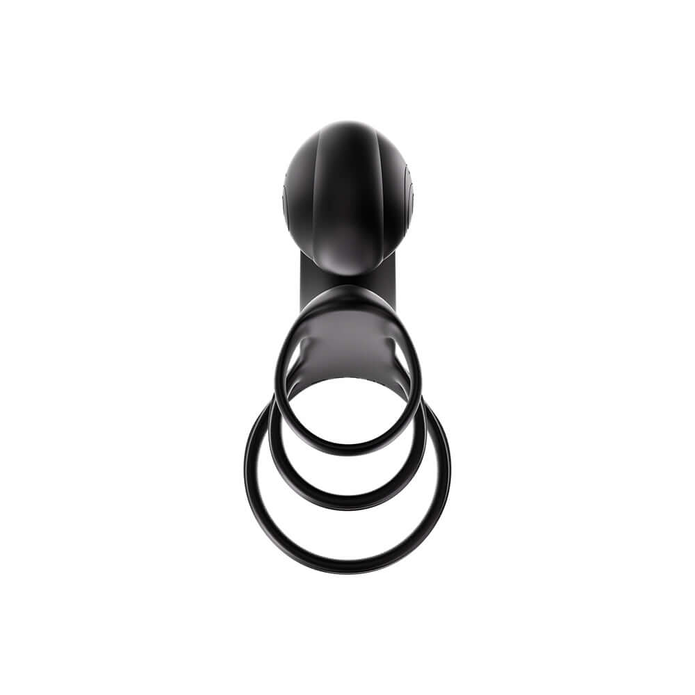 Svibe Snail Jovi Arc Couples Ring Vibrator Noir Haze top view showing unique contour design.